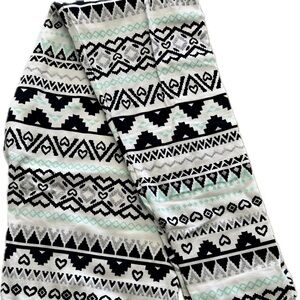 Basic Editions Girls Geometric Glitter Design Comfy Cotton Leggings Size 14/16